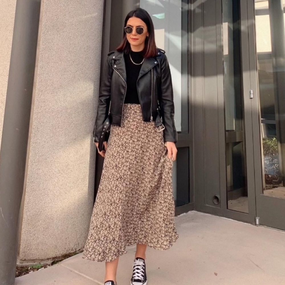 NWT Zara Floral Print Skirt